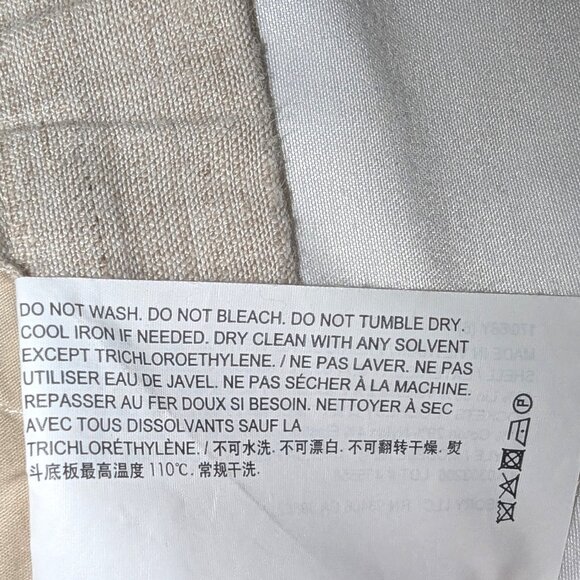 Theory | Linen Treeca Pull-On Ankle Pant Eco Sharkskin in Oat Melange | Size 6 - Picture 7 of 10